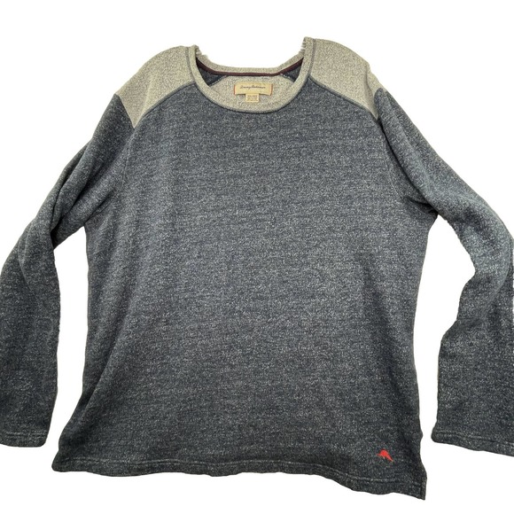 Tommy Bahama Sweater Mens Size XXL‎ Blue Cotton Sweatshirt Pullover Long Sleeve - Picture 1 of 16